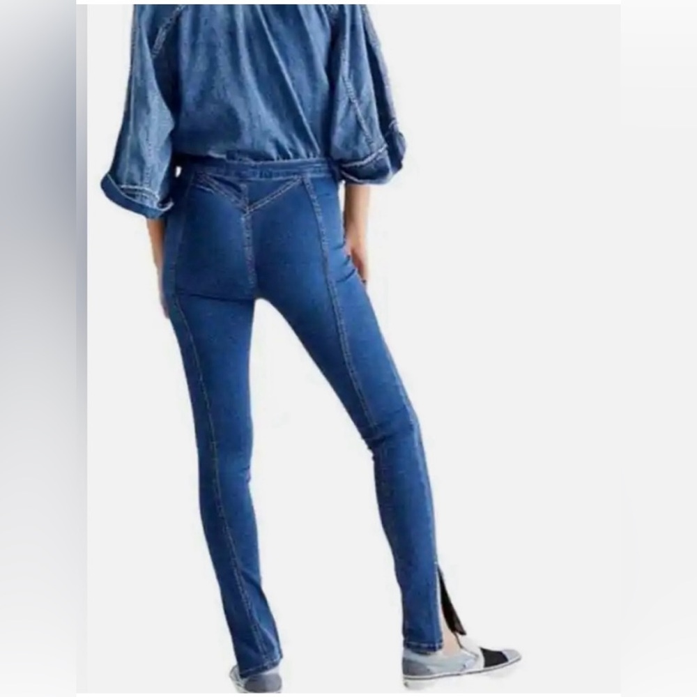 We The Free Riley Slit Skinny Jeans Free People High Rise Size 30